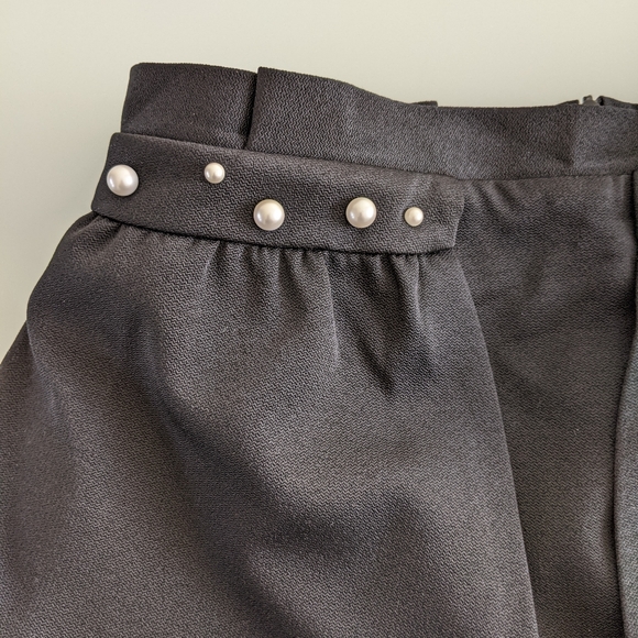 Zara peplum basic skirt black , pearls - Picture 7 of 10